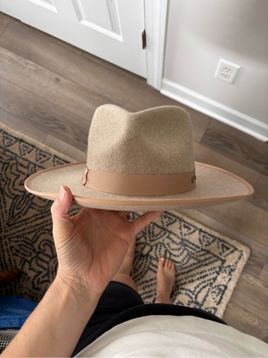 GIGI PIP Accessories - GIGI PIP Beige Felt Fedora with Black Liner